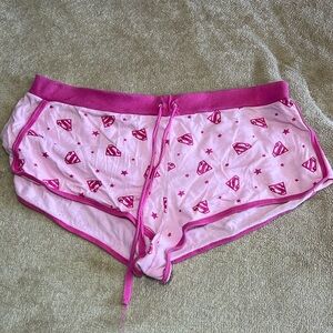 Supergirl Pink Pajama Shorts